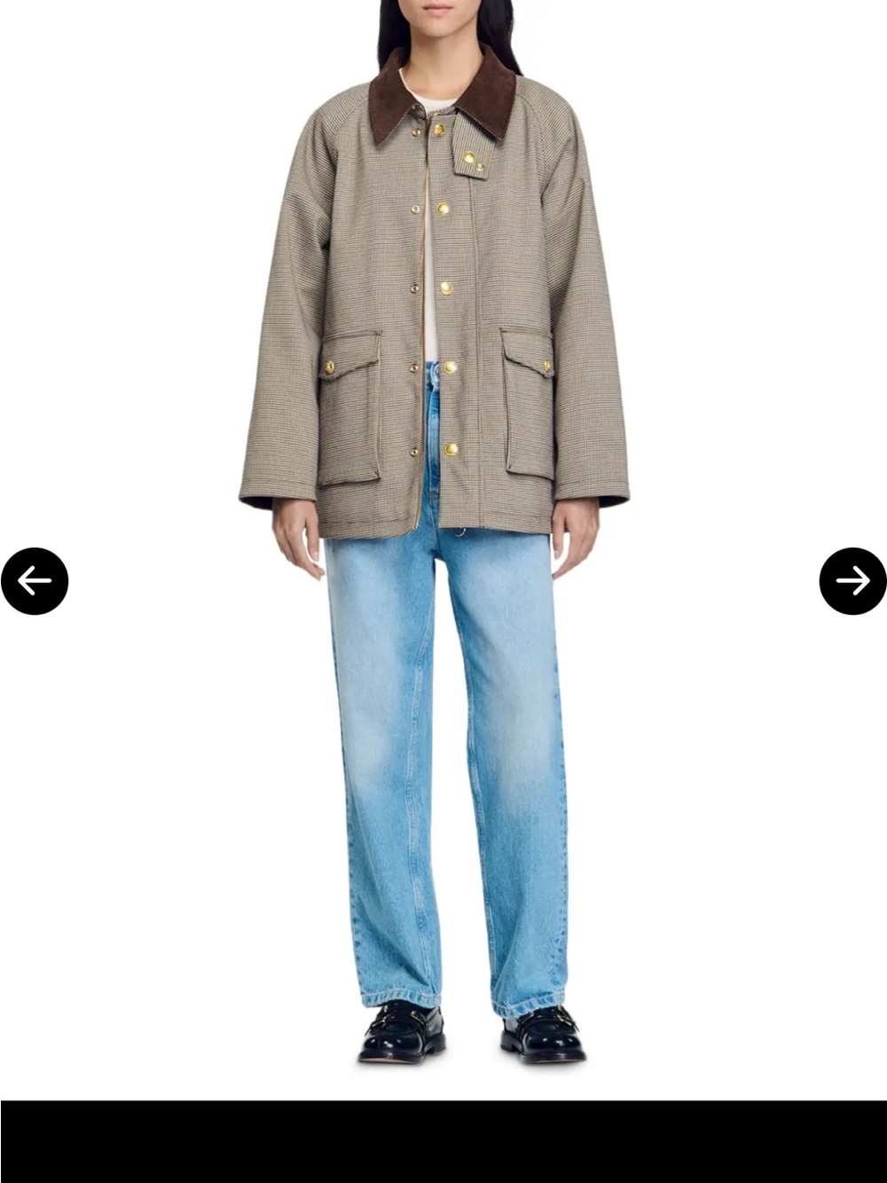 Sandro Bastille Mock Neck Coat - Picture 5 of 6